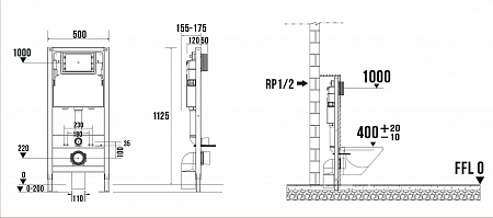 Сенсорная система инсталляции для подвесного унитаза 500х1125 (3 в 1) Terminus Балашов - фото 9 Сенсорная система инсталляции для подвесного унитаза 500х1125 (3 в 1) Terminus Балашов - фото 9