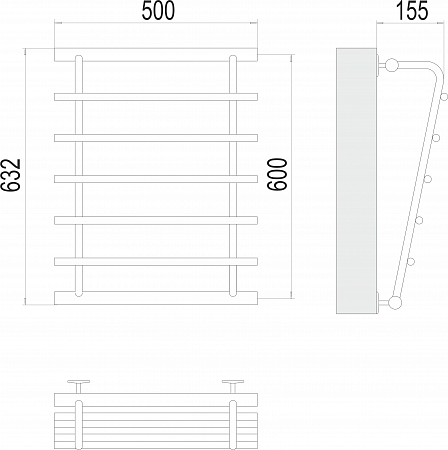 Каскад П5 600х500 Полотенцесушитель  TERMINUS Балашов - фото 3 Каскад П5 600х500 Полотенцесушитель  TERMINUS Балашов - фото 3