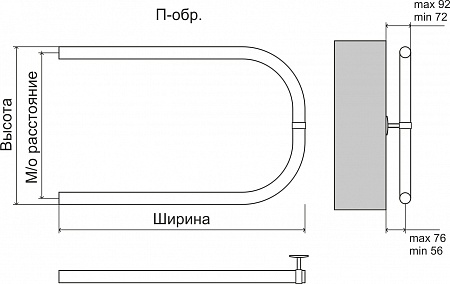 П-обр БШ 320х600 Полотенцесушитель  TERMINUS Балашов - фото 3
