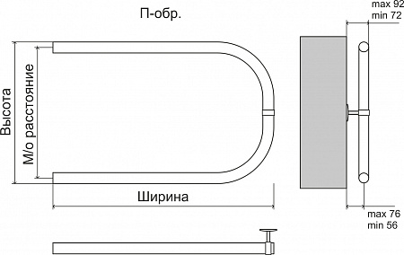 П-обр БШ 500х400 Полотенцесушитель  TERMINUS Балашов - фото 3