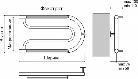 Фокстрот AISI 32х2 320х600 Полотенцесушитель  TERMINUS Балашов - фото 3