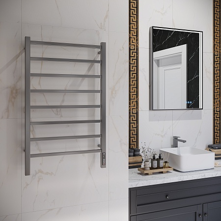 Ватикан П8 500х850 Электро Полотенцесушитель TERMINUS Оружейная сталь Балашов - фото 3