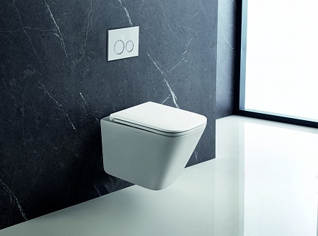 Подвесной унитаз безободковый Terminus Ватикан Monolit 490х340 белый Балашов - фото 1